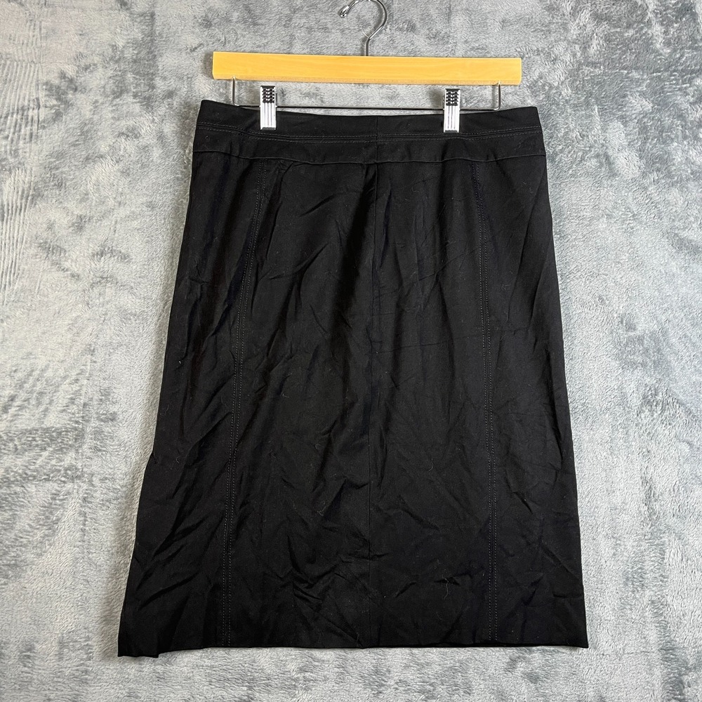 White House Black Market Straight & Pencil Skirt Womens 8 Side Slit Back Zip